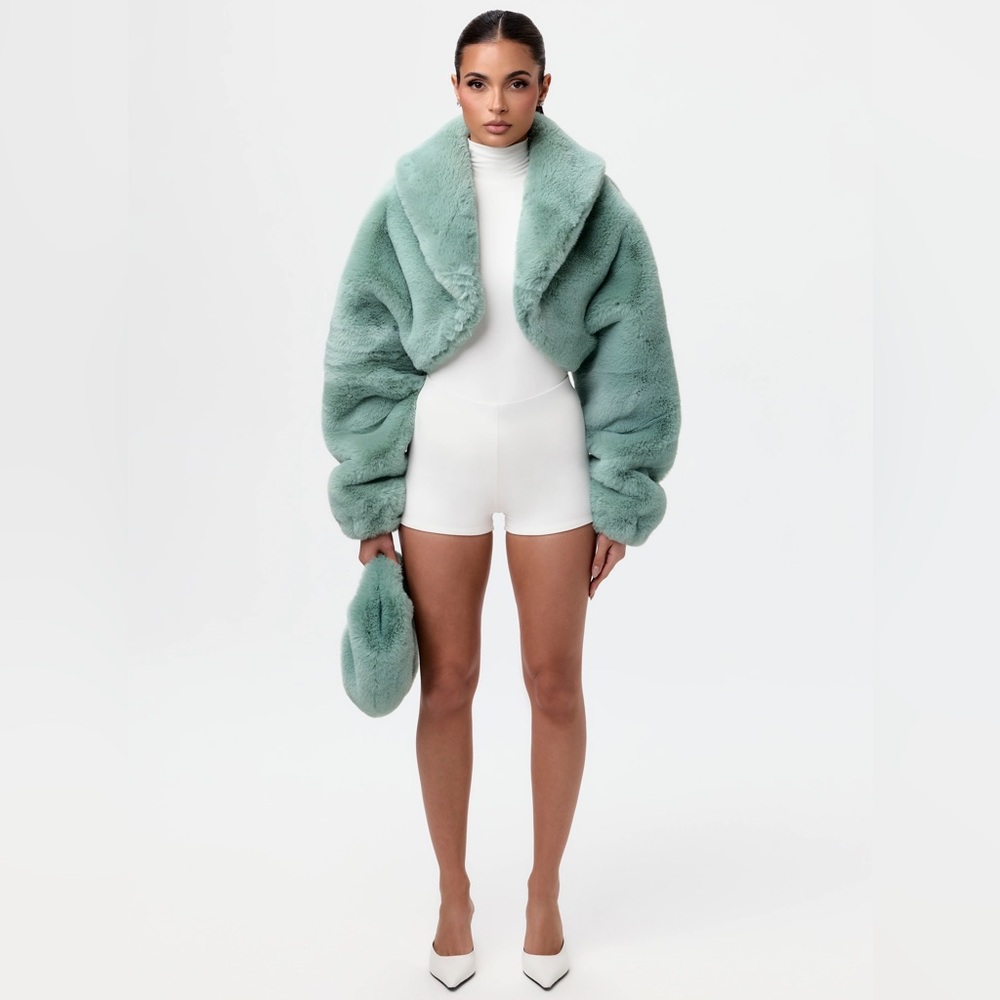 Naked Wardrobe Faux Fur Shrug
